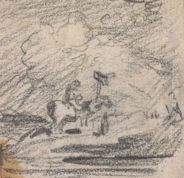 From an Album of Sixty-one Topographical Sketches Oil Painting by John Varley