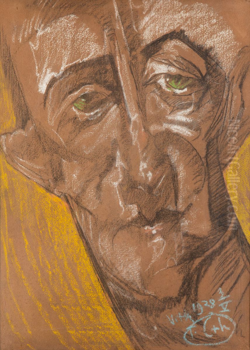 Portret Anny Gramatyki-Ostrowskiej (?) Oil Painting by Stanislaw Ignacy Witkiewicz (Witkacy)