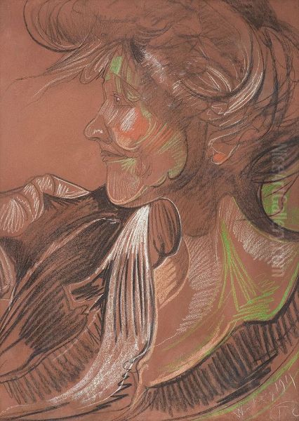 Portrait of Kazimiera Zulawska Oil Painting by Stanislaw Ignacy Witkiewicz (Witkacy)