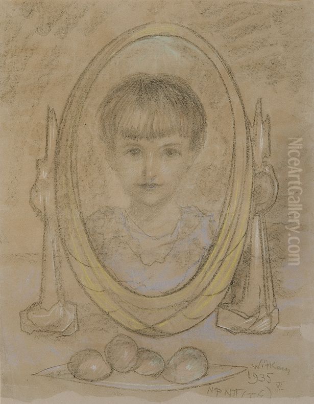 Portrait of a Girl Oil Painting by Stanislaw Ignacy Witkiewicz (Witkacy)