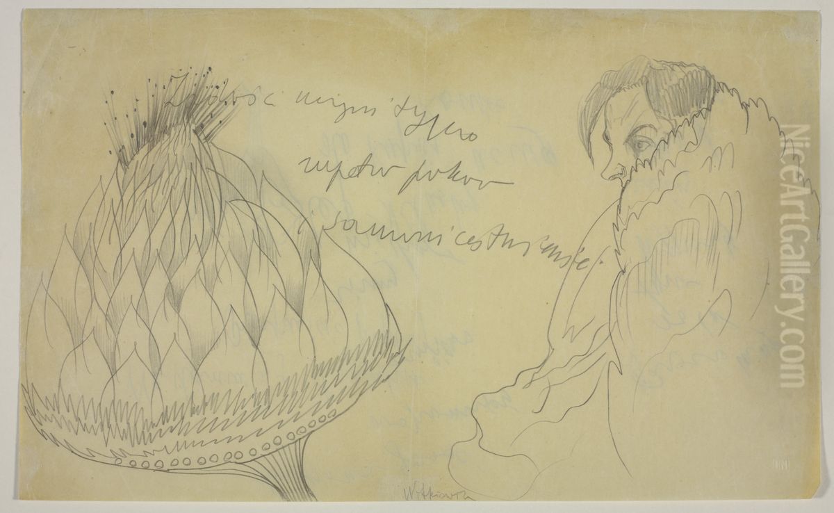 Self-potrait (Satisfaction will cause complete peace and self-destruction) Oil Painting by Stanislaw Ignacy Witkiewicz (Witkacy) Self-potrait (Satisfaction will cause complete peace and self-destruction) Oil Painting by Stanislaw Ignacy Witkiewicz (Witkacy)