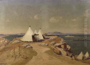 La flotte au mouillage aux Dardanelles