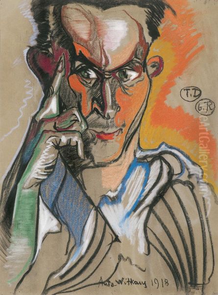 Self-portrait Oil Painting by Stanislaw Ignacy Witkiewicz (Witkacy)