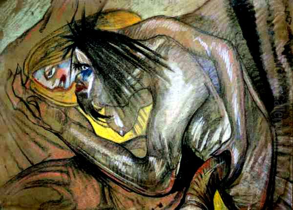 Erotic composition Oil Painting by Stanislaw Ignacy Witkiewicz (Witkacy)