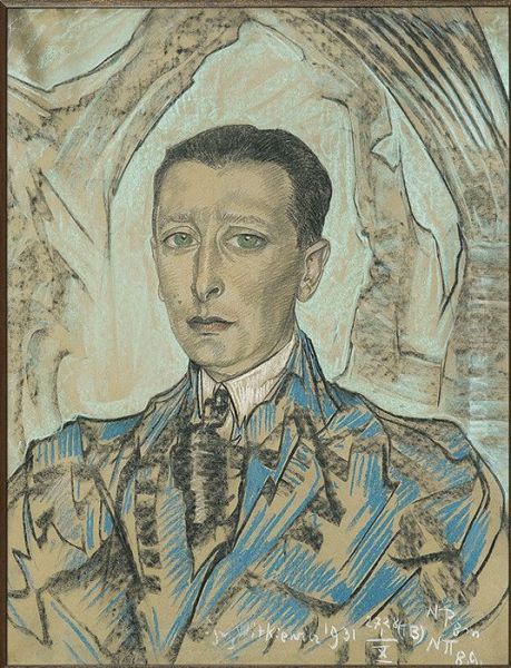 Portrait of Henryk Kamm Oil Painting by Stanislaw Ignacy Witkiewicz
