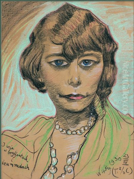 Portrait of Maria Suchon Oil Painting by Stanislaw Ignacy Witkiewicz