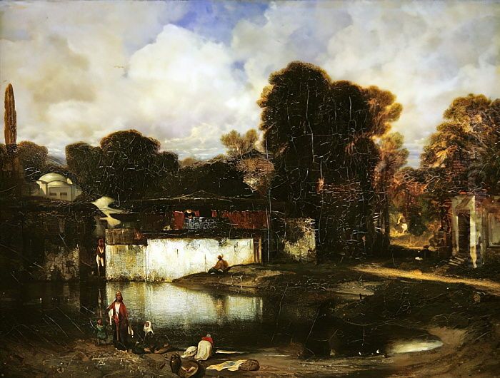 Paysage turc Oil Painting by Alexandre-Gabriel Decamps