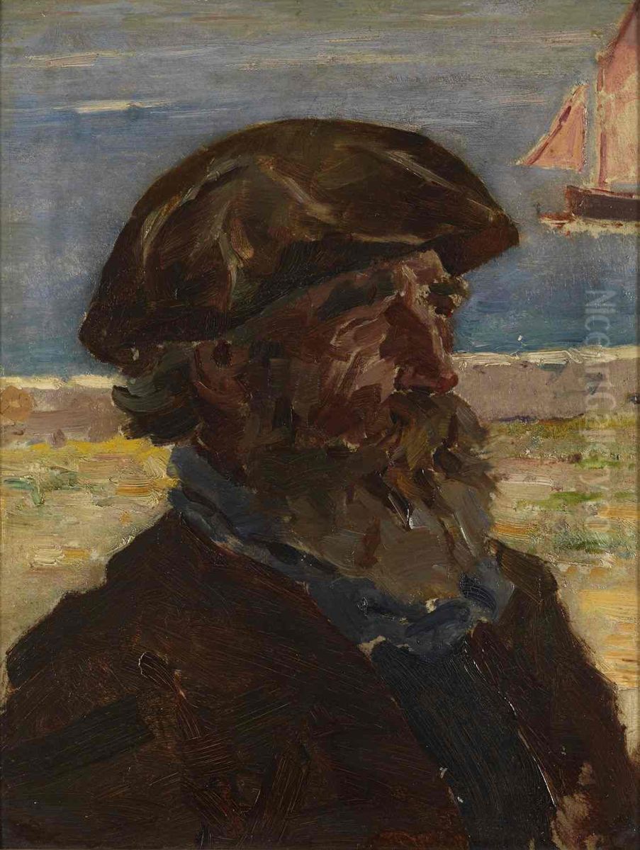 Portrait de marin Oil Painting by Leon Couturier