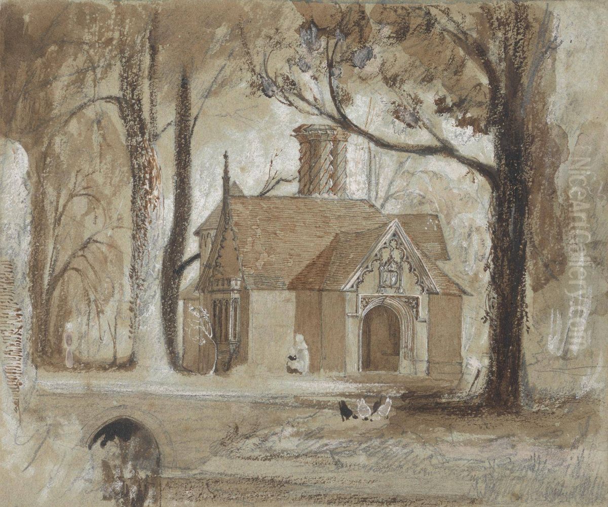 Fulham Palace, Porter's Lodge Oil Painting by John Gendall