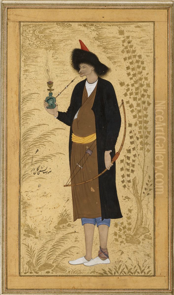 Nashmi the Archer Oil Painting by Reza Abbasi Nashmi the Archer Oil Painting by Reza Abbasi