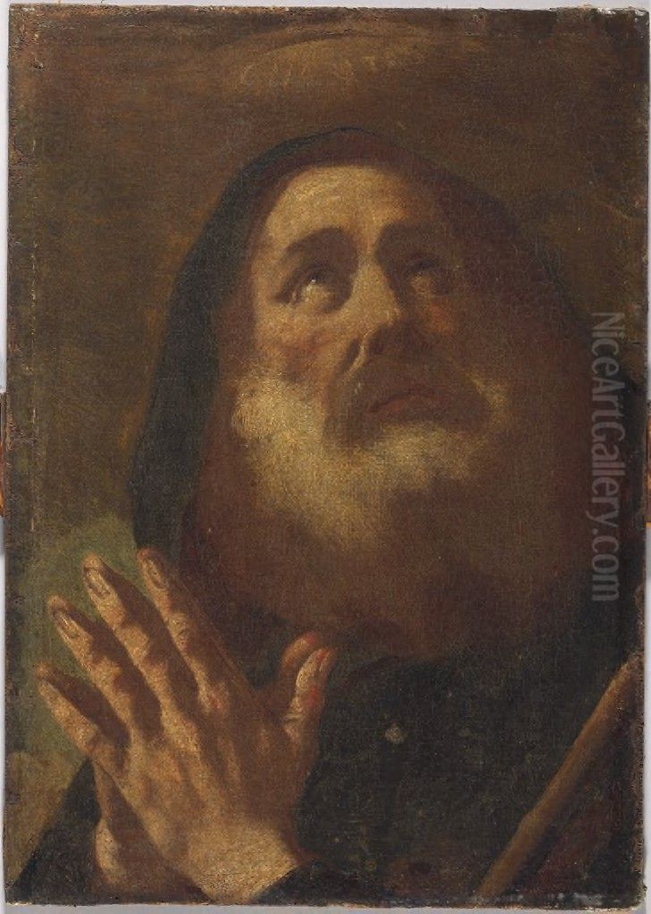 Saint Francis of Paola Oil Painting by Giuseppe Angeli