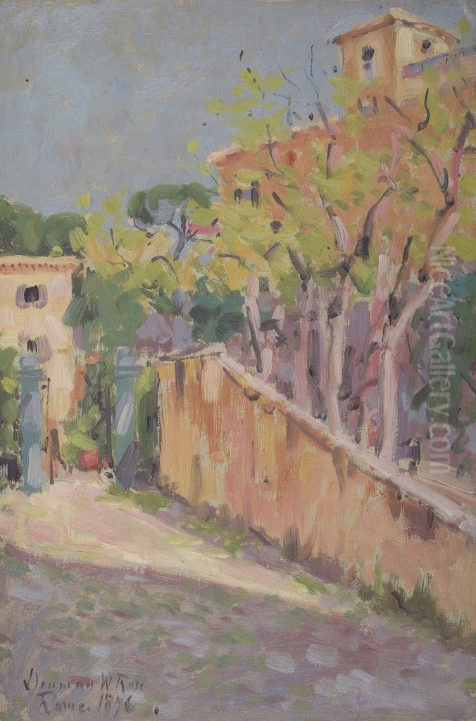 Rome Street Scene Oil Painting by Denman Ross