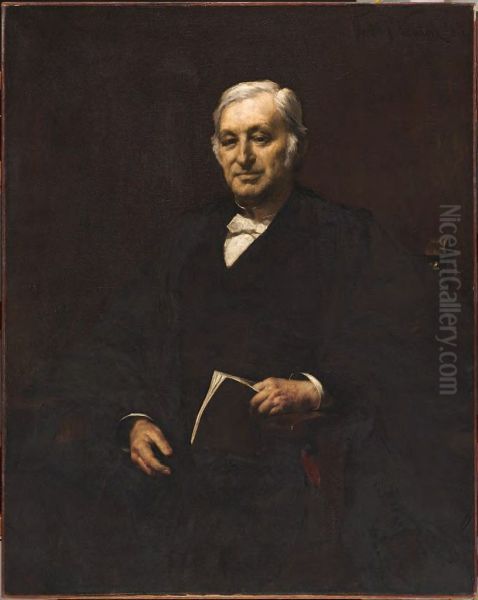 Andrew Preston Peabody (1811-1893) Oil Painting by Frederic Porter Vinton