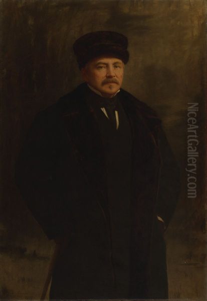 Amos Adams Lawrence (1814-1886) Oil Painting by Eastman Johnson