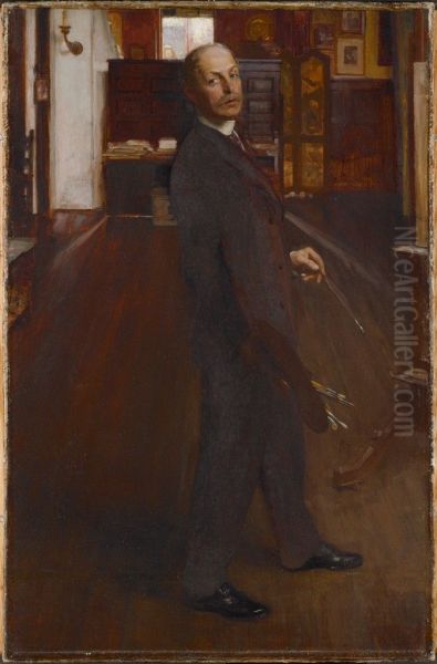 Self-Portrait Oil Painting by Ignaz Gaugengigl