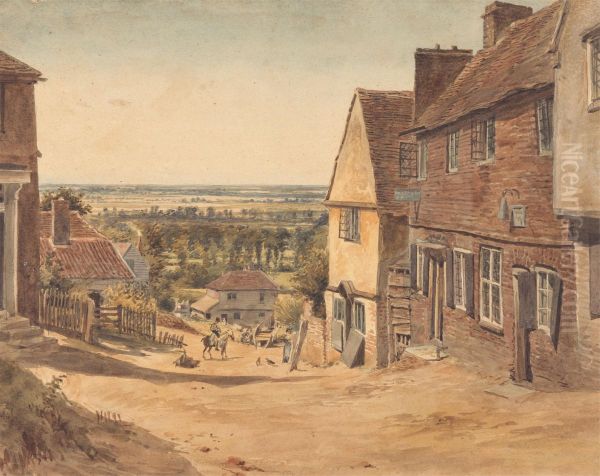 Dagnall Lane, St. Albans Oil Painting by William Henry Hunt