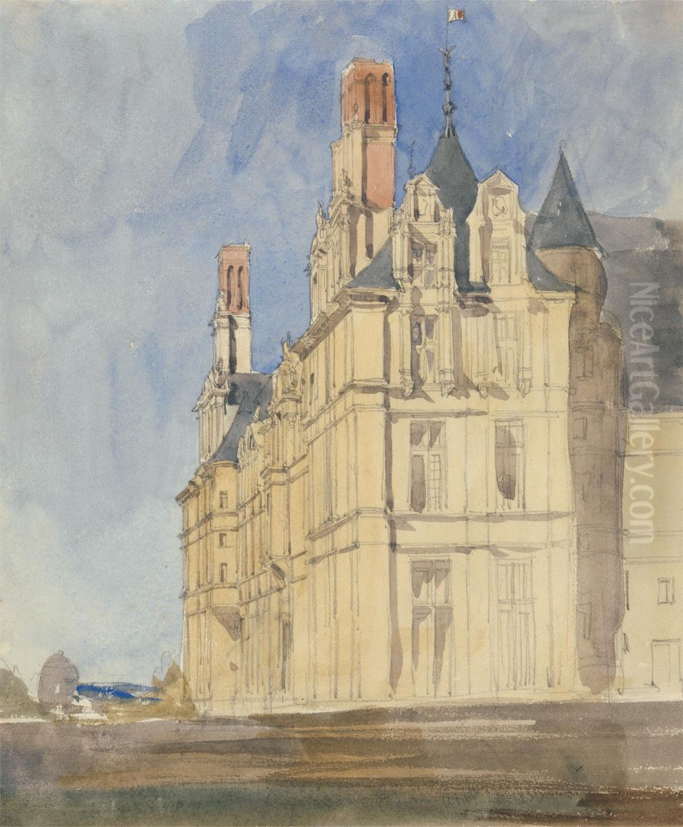 Chateau d'Ecouen Oil Painting by William Callow
