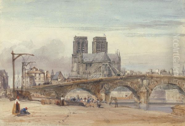 Notre Dame, Paris Oil Painting by William Callow