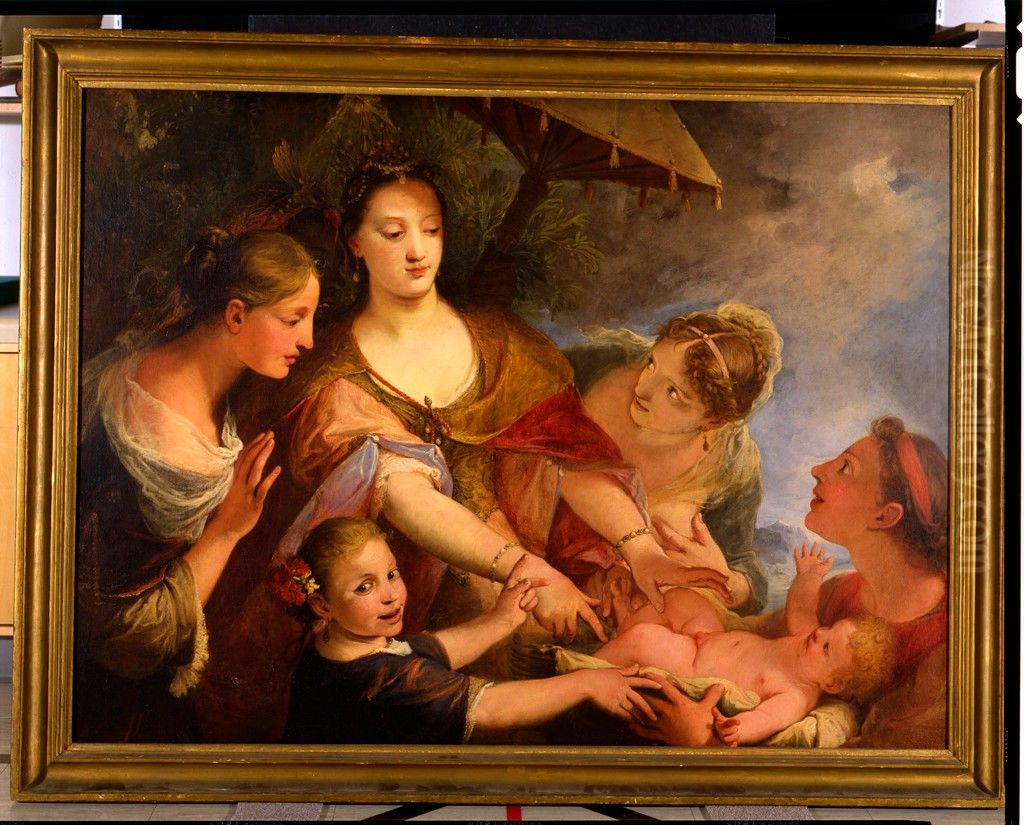 Discovery of the Infant Moses Oil Painting by Antonio Bellucci