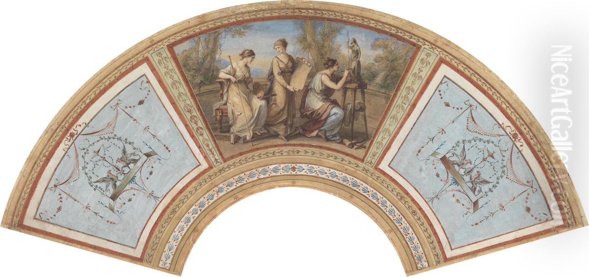 Design for a Fan Oil Painting by Angelica Kauffmann