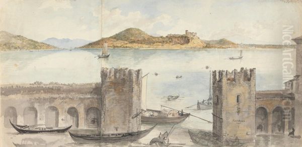 Port d'Arona Oil Painting by Charles Gore