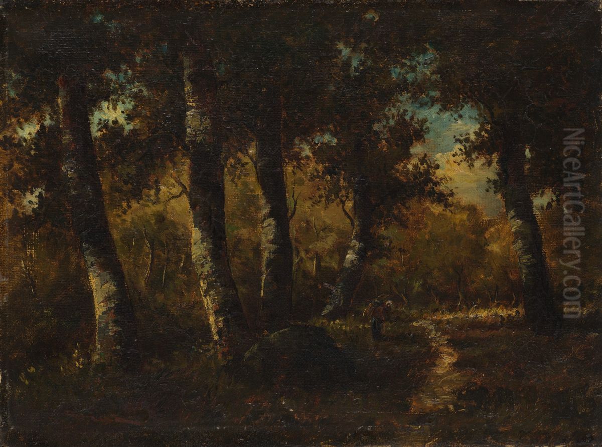 Forest Landscape Oil Painting by Narcisse Virgilio Diaz