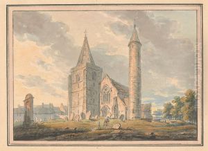 Brechin Cathedral and round tower, Forfarshire, Scotland