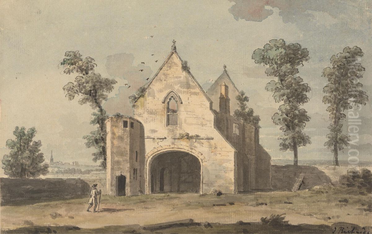 Maxstoke Priory, Warwickshire Oil Painting by John Inigo Richards