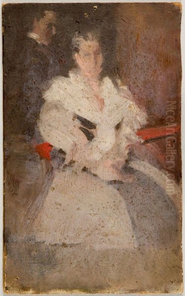Study for the Portrait of Mrs. Beauveau Borie and Her Son Adolphe Oil Painting by Cecilia Beaux