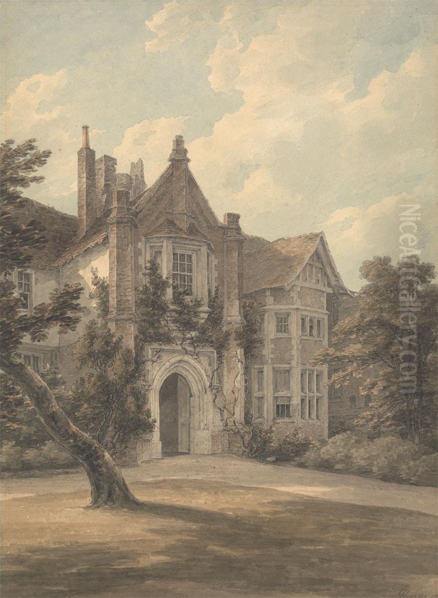 The Lecture House, Watford Oil Painting by Thomas Hearne