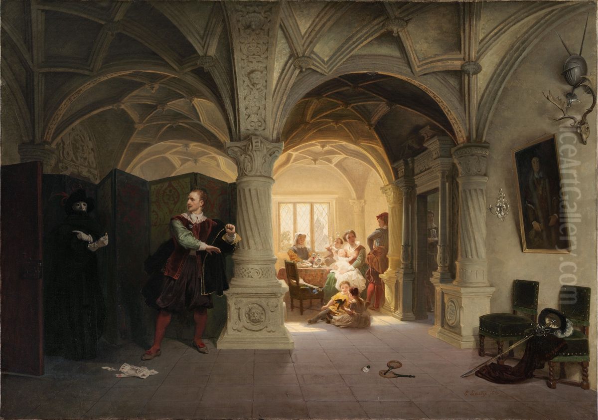 The Summons Oil Painting by Emanuel Leutze The Summons Oil Painting by Emanuel Leutze