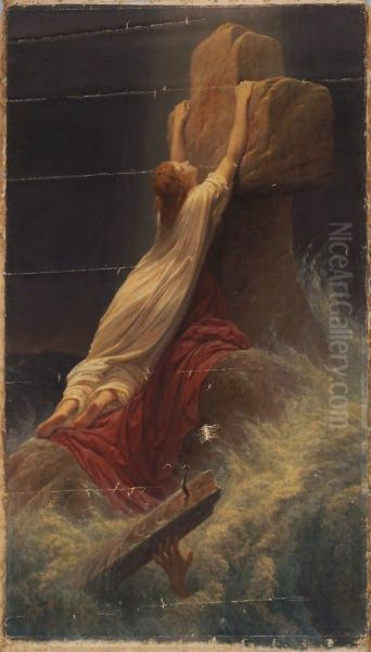 Rock of Ages Oil Painting by Johannes Adam Simon Oertel