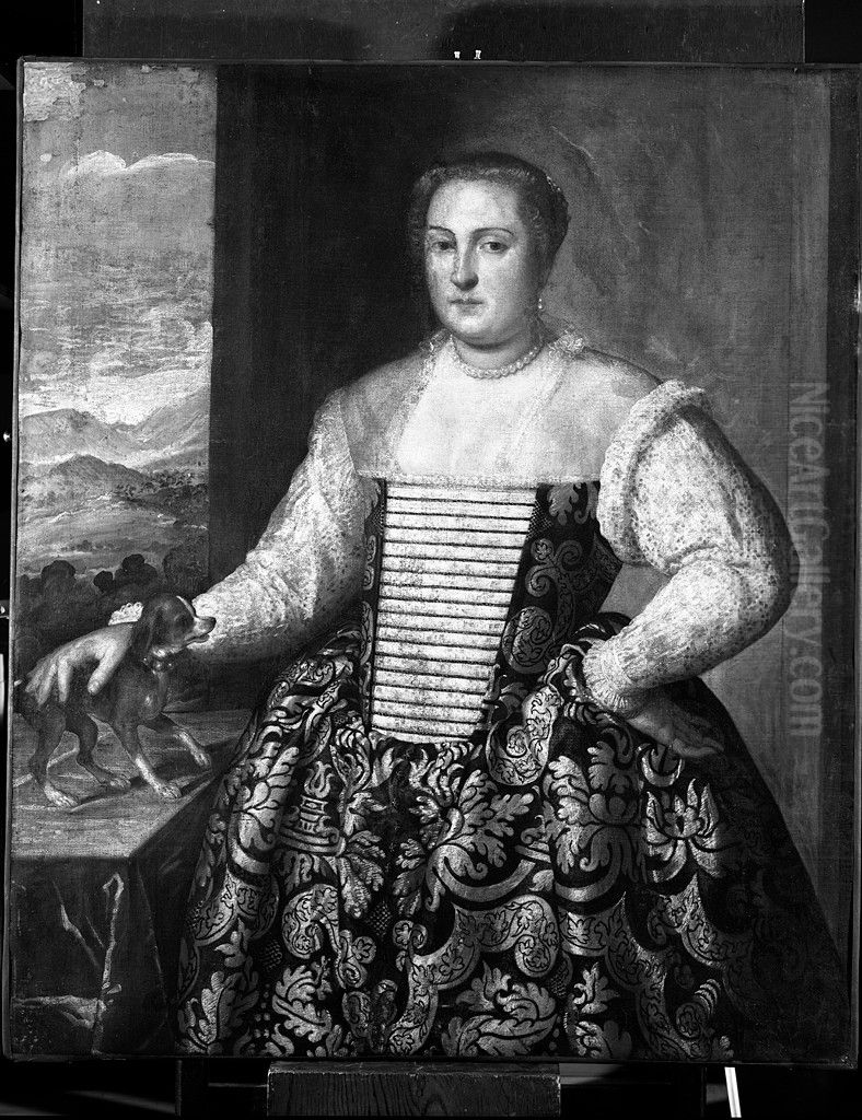 Portrait of a Woman Oil Painting by Francesco Montemezzano