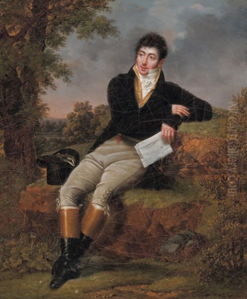 Portrait d'Antoine Valedau Oil Painting by Adele Romany
