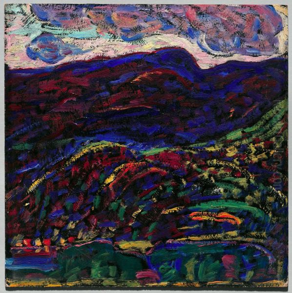 Kezar Lake, Autumn Evening Oil Painting by Marsden Hartley