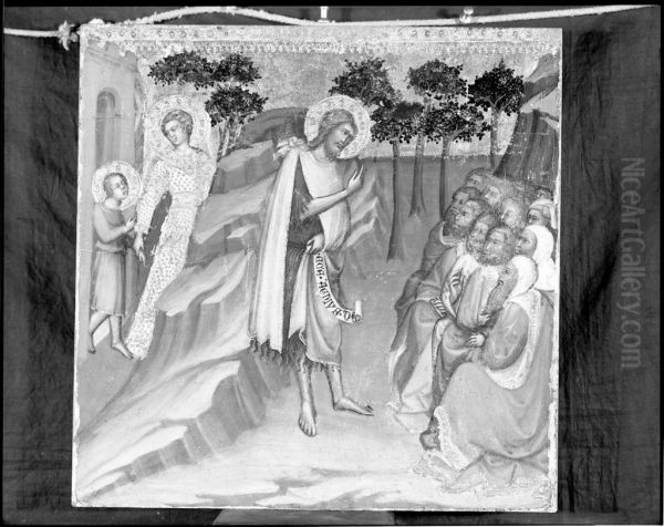 Saint John Preaching Oil Painting by Paolo Di Giovanni Fei