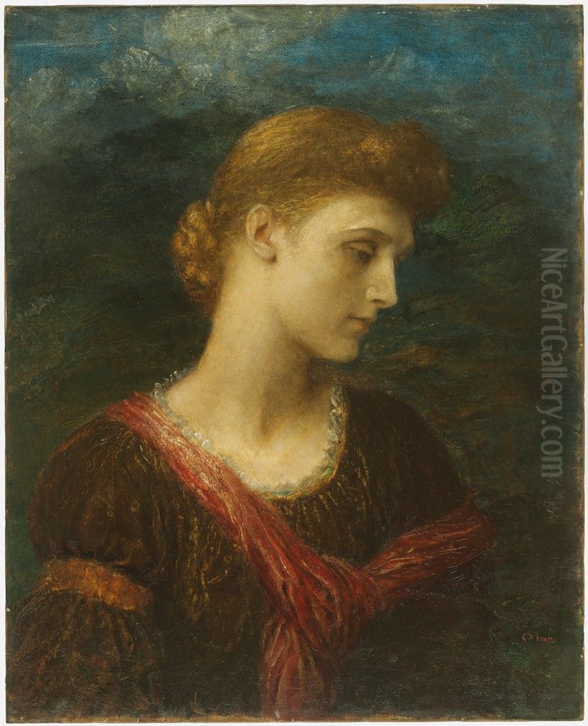Violet Lindsay Oil Painting by George Frederic Watts