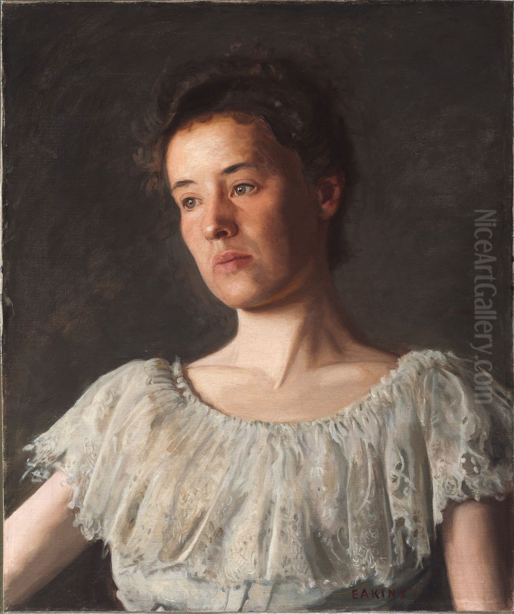 Miss Alice Kurtz Oil Painting by Thomas Cowperthwait Eakins