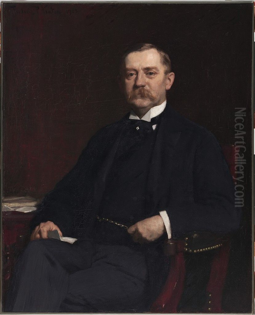 John Collins Warren (1842-1927) Oil Painting by Frederic Porter Vinton