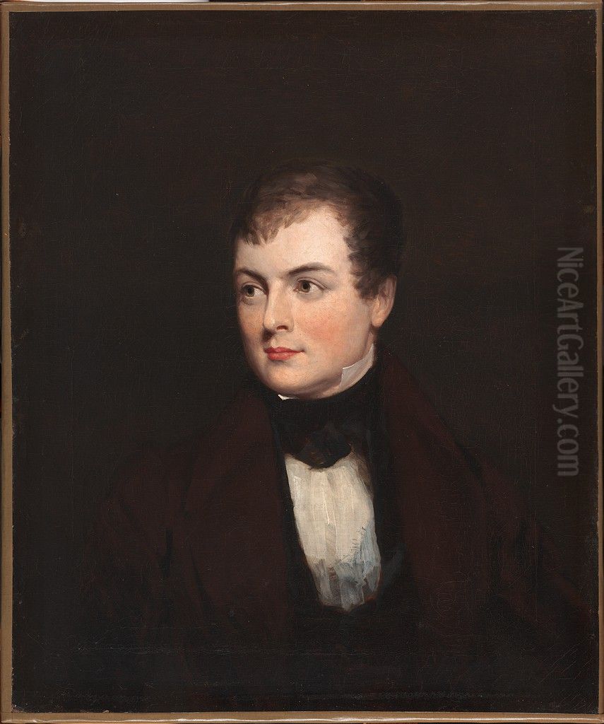 Epes Sargent (1813-1880) Oil Painting by Samuel Stillman Osgood