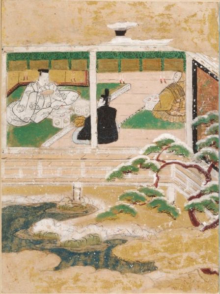 The Seer (Maboroshi), Illustration to Chapter 41 of the Tale of Genji (Genji monogatari) Oil Painting by Tosa Mitsunobu