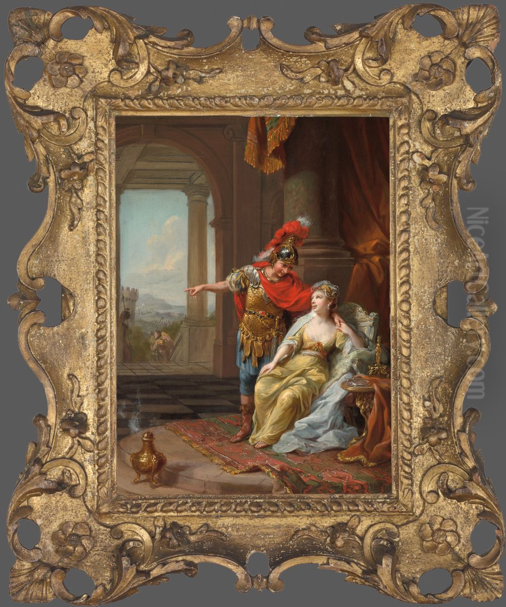Mark Antony Visiting Cleopatra after His Defeat of Octavian Oil Painting by Johann Heinrich Tischbein