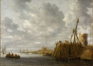 Harbor Scene with a Watchtower and Beacon