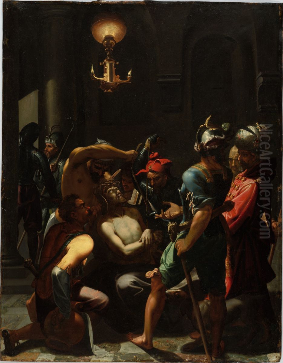 Christ Crowned with Thorns Oil Painting by Aert Mijtens