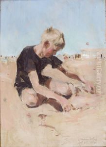 Portrait of Young Boy on the Beach