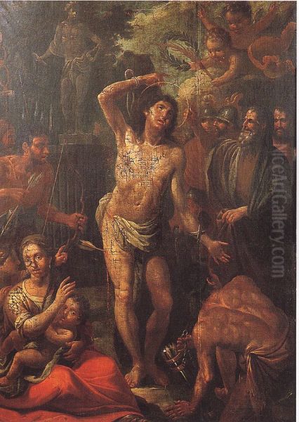 Sant Sebastia Oil Painting by Joaquim Juncosa i Domadel