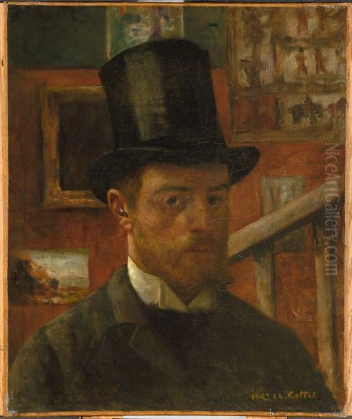 Self-Portrait Oil Painting by Charles Cottet