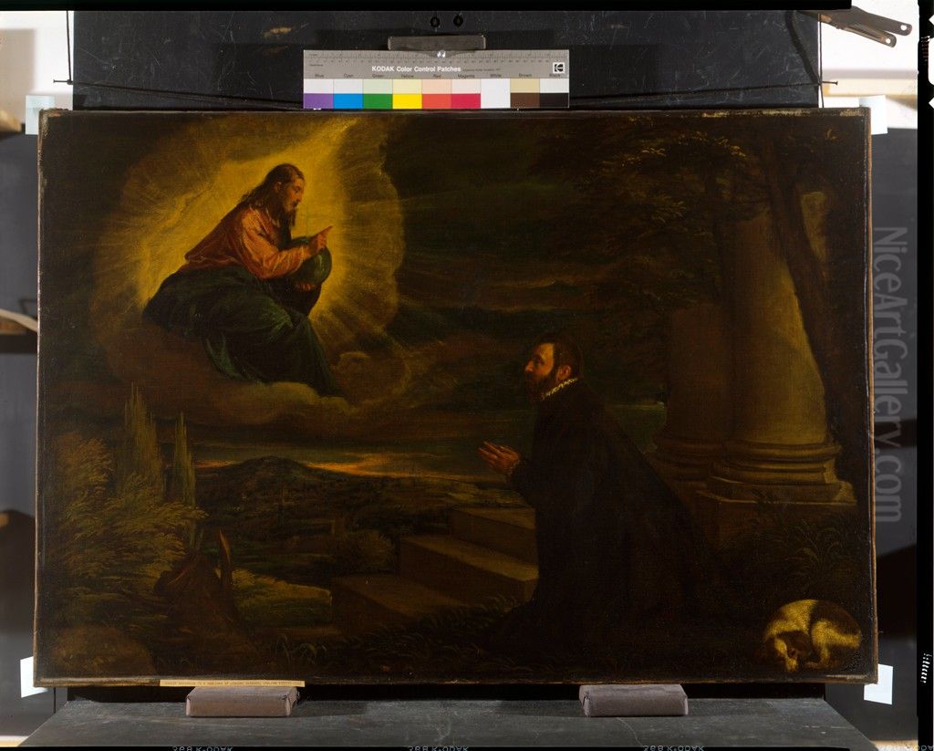 Christ Appearing to a Nobleman Oil Painting by Leandro Bassano