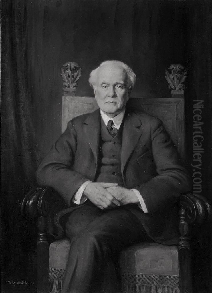 Horace Fletcher (1849-1919) Oil Painting by Stanley Middleton