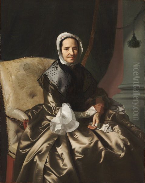 Sarah Morecock Boylston (Mrs. Thomas Boylston) (1696-1774) Oil Painting by John Singleton Copley